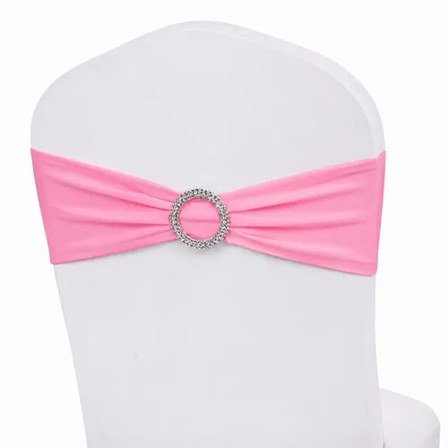 25 Bubblegum Pink Chair Bands 