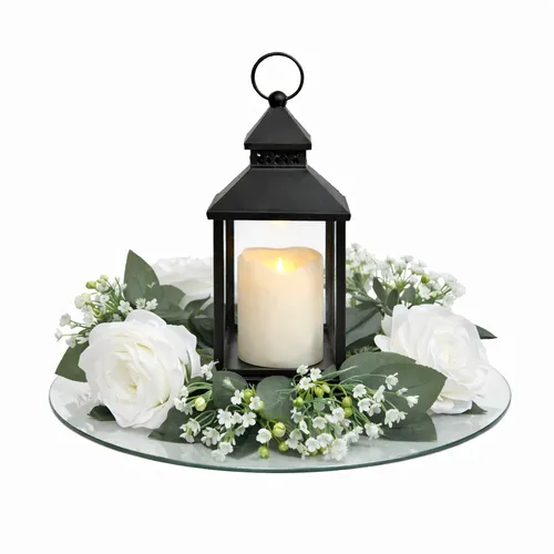 Black Lantern Rose Centerpiece