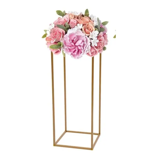 Gold Rectangular Flower Stand