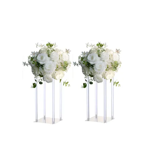 Acrylic Luxe Floral Centerpiece Pair
