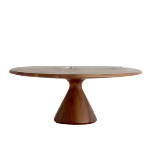 12 Inch Acacia Wood Cake Stand 