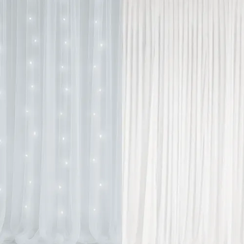 White Celebration Backdrop Draping (Choose Styling)