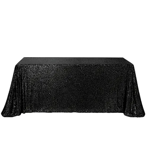 Black Sequin Tablecloth