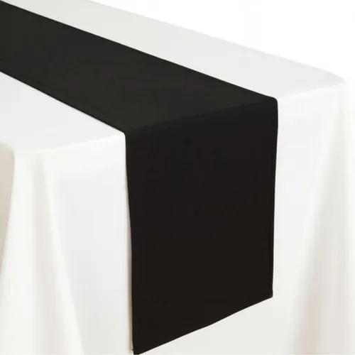 Black Cotton Table Runner