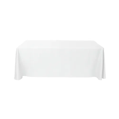 90 x 132 Inch White Rectangular Tablecloth
