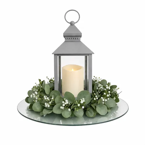 Grey Serene Lantern Centerpiece