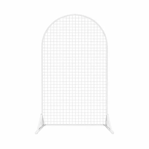  7ft White Mesh Backdrop Stand