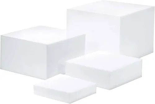Ensemble de présentoirs en acrylique blanc (lot de 8)