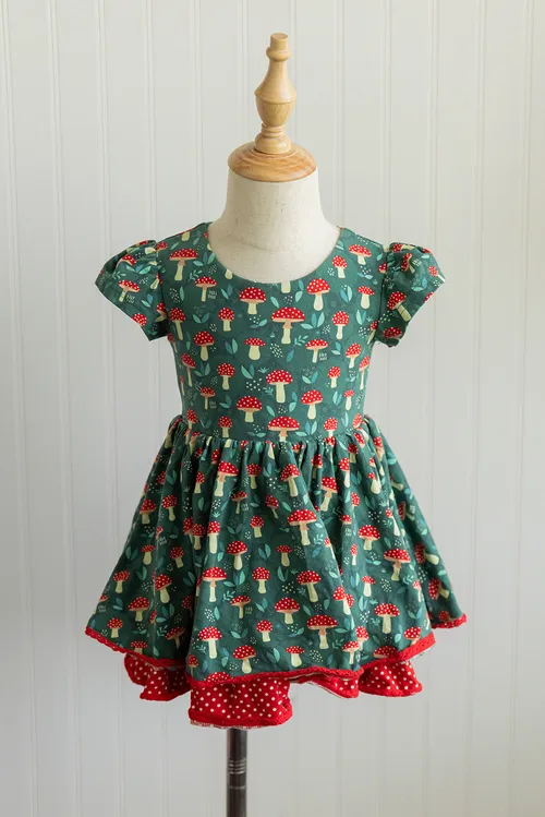 Girl August Mushroom Lucy Dress