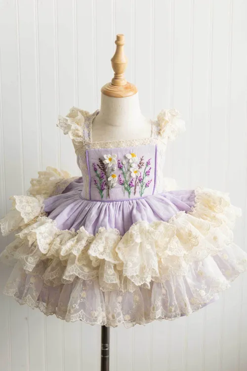 Bambalina Lavender and Daisies Dress