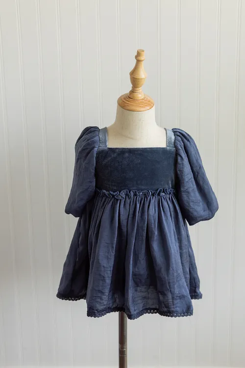 Girl August Navy Sweetheart Dress 
