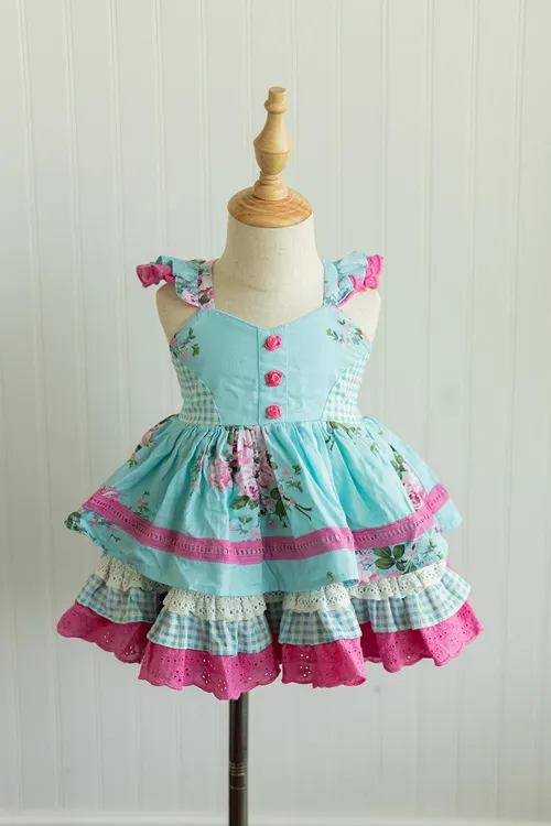 Wild Lilies Aqua Camille Dress