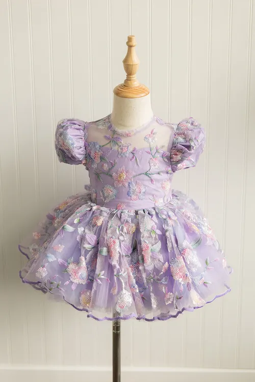 Kada Boutique Purple Sequin Dress