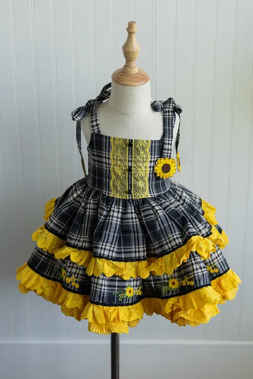 Two Roosters Sunflower Dress