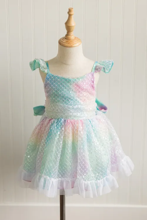 Oh Shana Sequin Rainbow Dress