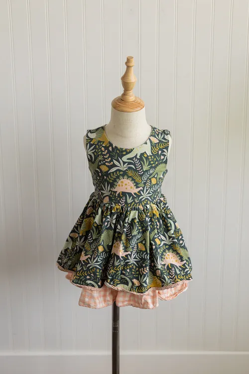 Girl August Dinosaur Lucy Dress