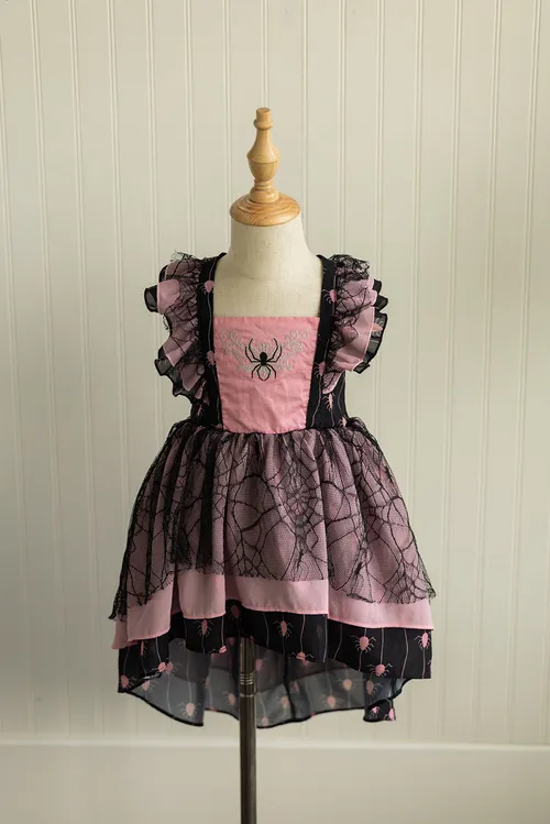Three by the Sea Pink Spiderweb Dress