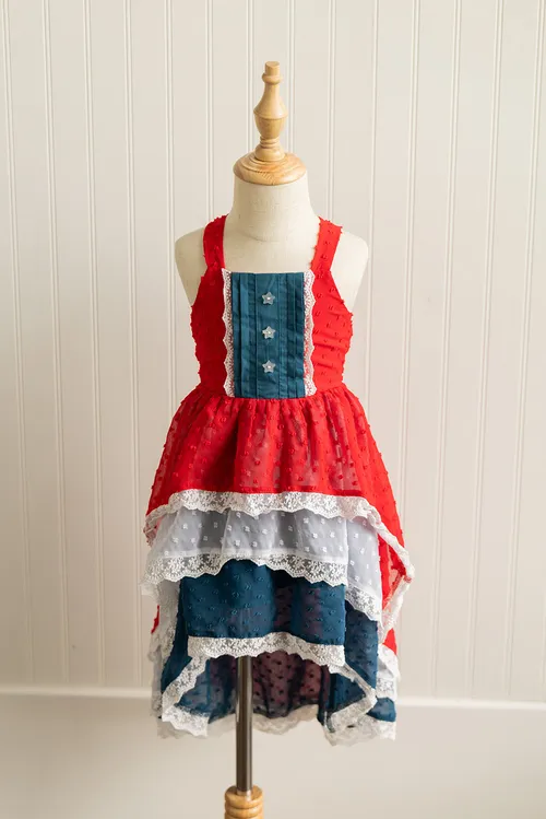 Liv and Stella All-America High-Low Dress