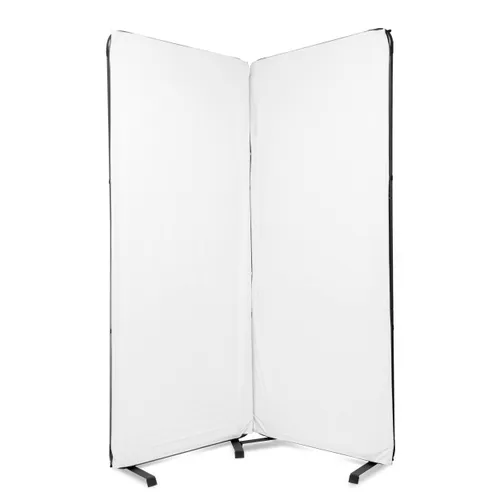 Reversible 1x2.4m Black/White V-Flat Frame with Matte and Opaque Fabric