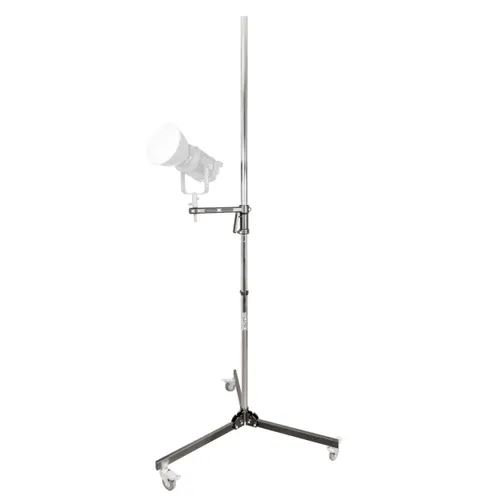 225cm Wheeled Column Light Stand with Adjustable Grip Handle Support