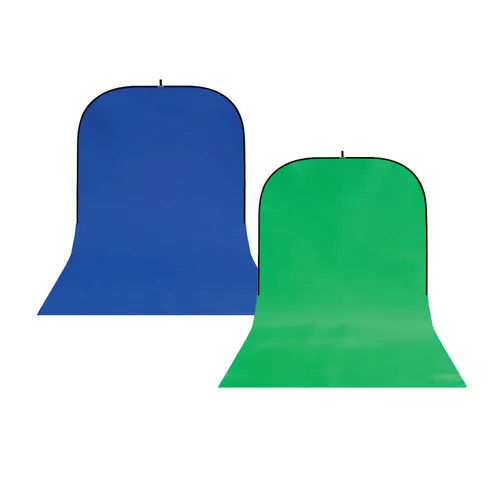 PiXAPRO Blue/Green 2x2.3m Collapsible Background and Floor Train