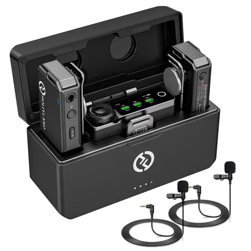 Hollyland Lark Max All-in-One Wireless Microphone System with Dual Lavalier Mics