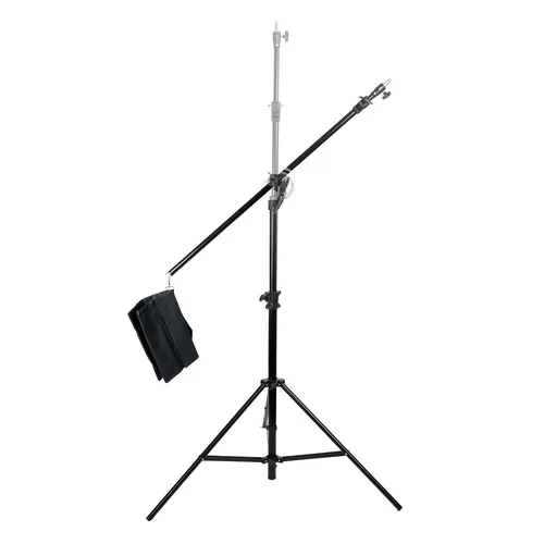 2-in-1 Compact Heavy-Duty Reclined Combi Boom Light Stand