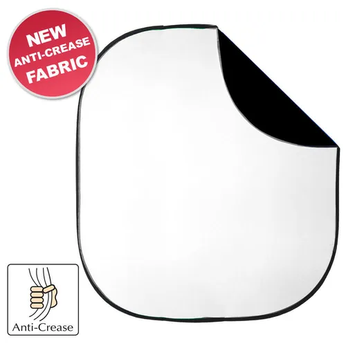 2×2.3m Black/White Anti-Crease Dual-Sided Collapsible Backdrop