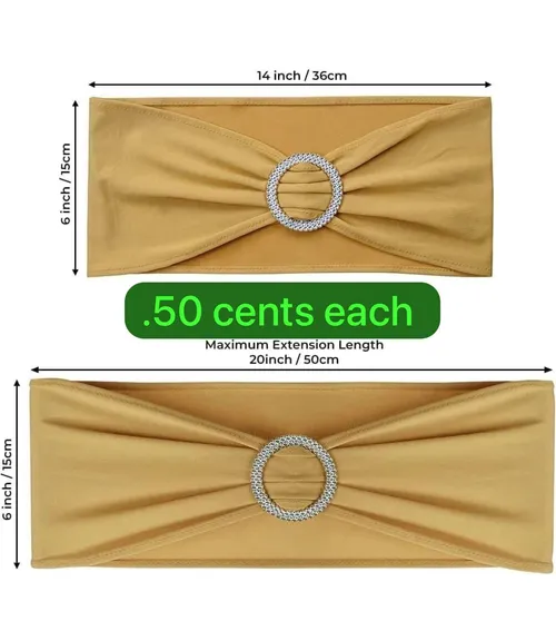 Gold chair sash