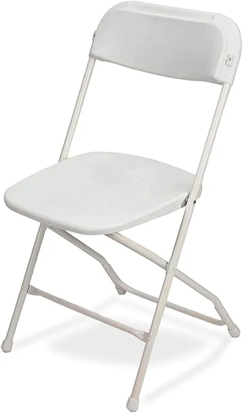 White folding chairs