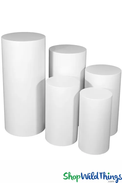 White plinth stands 