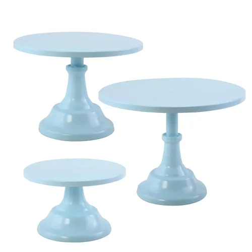 Blue cake stands