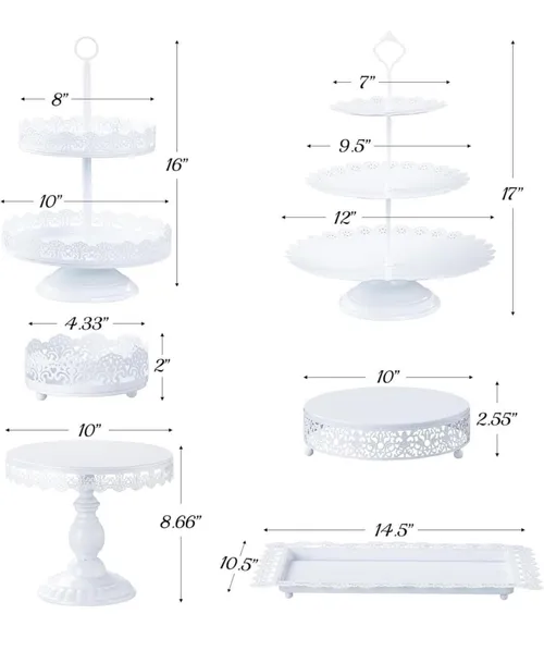 White dessert stand