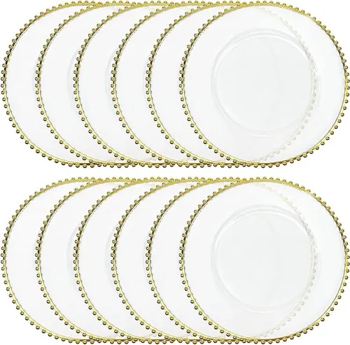 Clear charger plates