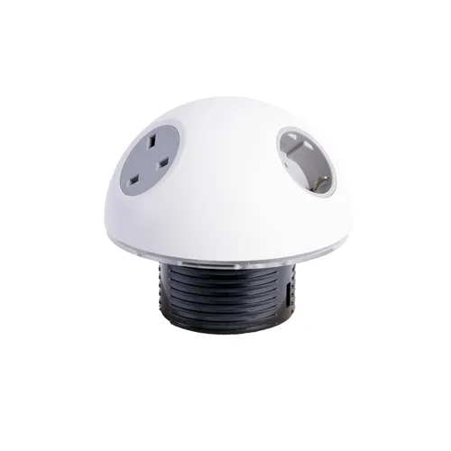 EOL PLUTO SOCKET UNIT - BOTTOM ENTRY WHITE (1 x UK, 1 x DE, 1 x TUF)