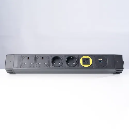 EOL POWERBOX SOCKET UNIT 6WAY & LINK (2 x UK, 2 x DE, 1 x US, 1 x TUF)