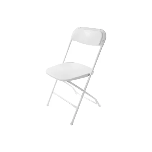 PLASTIC FOLDING CHAIR - WHITE