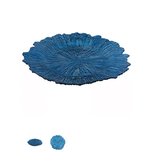 Cracked Charger Plate Blue