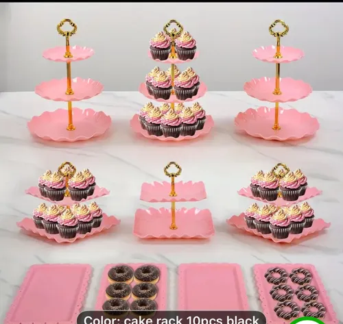 Pink Cupcake and treat setup