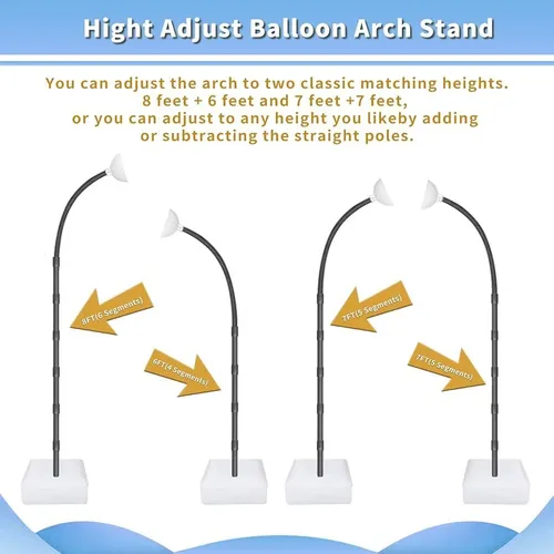 Balloon Column stand straight  8.2 feet