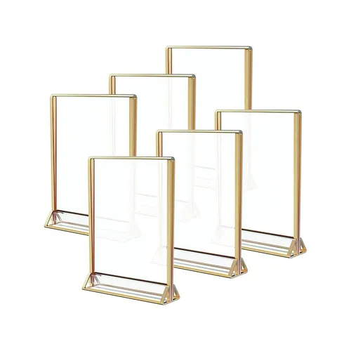 Golden Acrylic Sign Holder 5*7