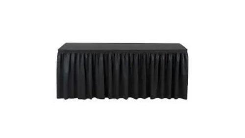 Black Table Skirt