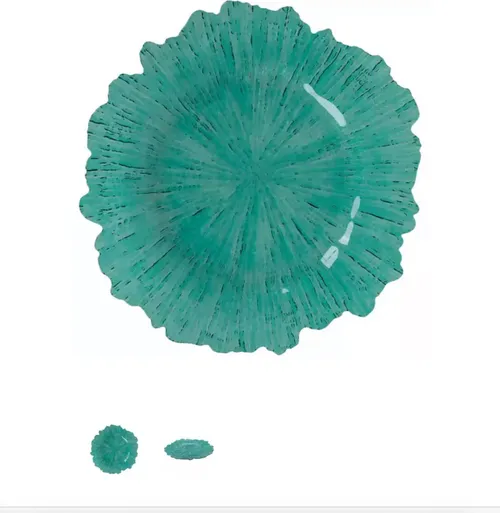 Crackled Charger Plate- Green