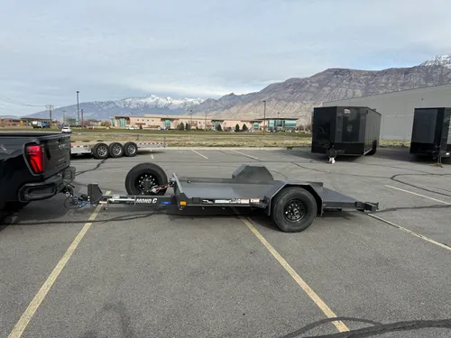 12' Steel Deck Tilt Trailer, +Winch, Scissor Lifts, Tool Boxes, Vaults, Pianos, Small Forklifts, etc