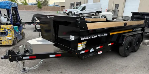 14' x 7' x 3' SL Dump Trailer Hydraulic Stand, 16,000 Lbs GVWR