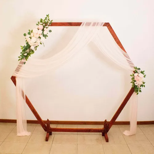 Arco hexagonal con arreglo floral B
