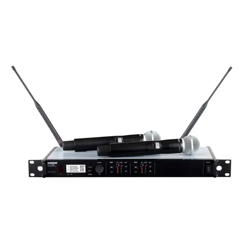 Rack de 4 micrófonos inalámbricos Shure ULXD4-SM58