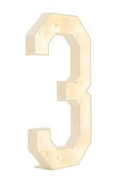 4 ft Marquee Number 3 with Lights