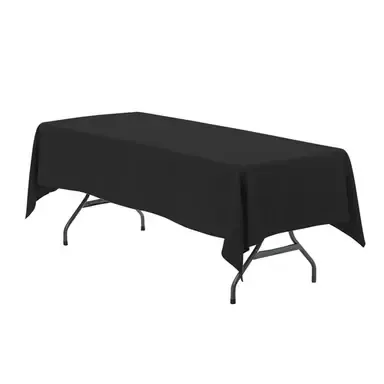 Black Tablecloth for 6ft Table (Half Cover)