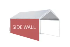 20 Ft Side Canopy Wall with Window